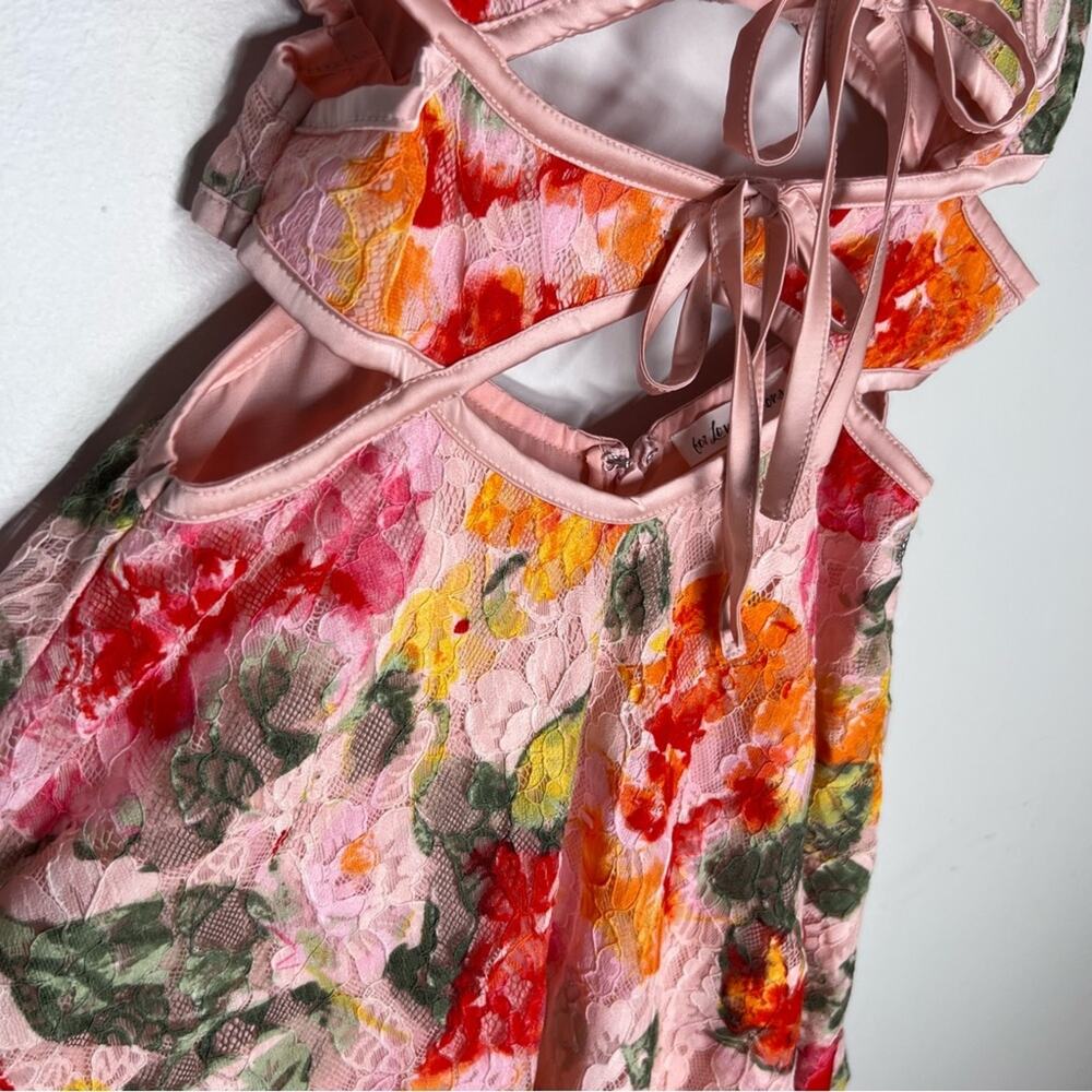 For Love & Lemons Floral Lace Dascha Bustier Mini Dress Sz S - Picture 5 of 7
